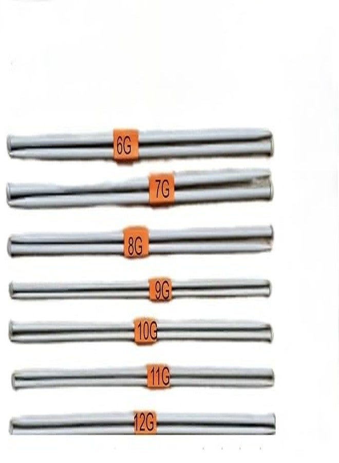 NTGS Knitting Pins Set, Lightweight Aluminium, 25cm Long, Sizes 6-12, Quicknit Point, Non-Stain Length 25cm - Image 1